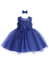 Tip Top Kids Girls 3D Floral Applique Special Occasion Dress, Sizes 6M-24M - SophiasStyle.com